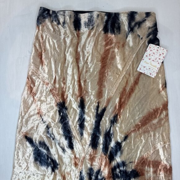 NWT Free People Velvet Skirt Women XS Tie-Dye Maxi Midi Boho Fairy Y2K Gypsy NEW - Picture 2 of 10